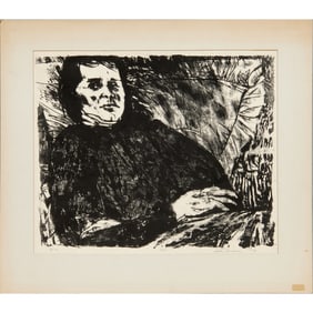 Sidney Goodman, signed lithograph, 1958