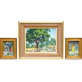 Line Tutwiler, (3) oil paintings