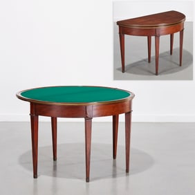 Directoire style brass mounted mahogany table
