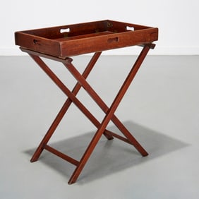 Regency mahogany butler's tray on stand