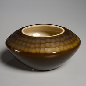Salviati Battuto Murano glass bowl