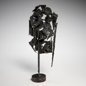 Brutalist School, sculpture, mongrammist 'T'