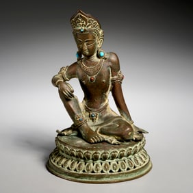 Nepalese copper alloy Bodhisattva