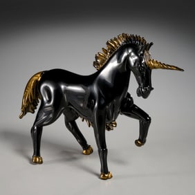 Arnaldo Zanella, large Murano glass unicorn