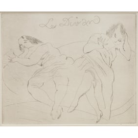 Jules Pascin, etching on paper