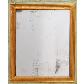 Louis XVI painted and giltwood mirror