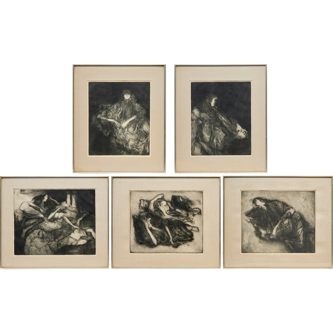 Al Blaustein, (5) artist's proof etchings (1 of 11)