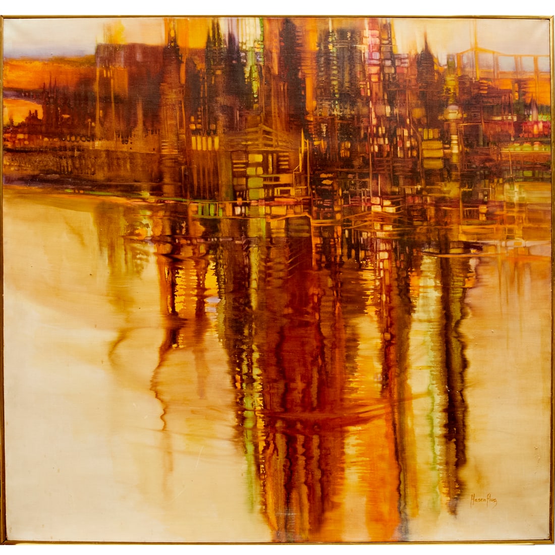 Florence Hasenflug, large oil on canvas (1 of 7)