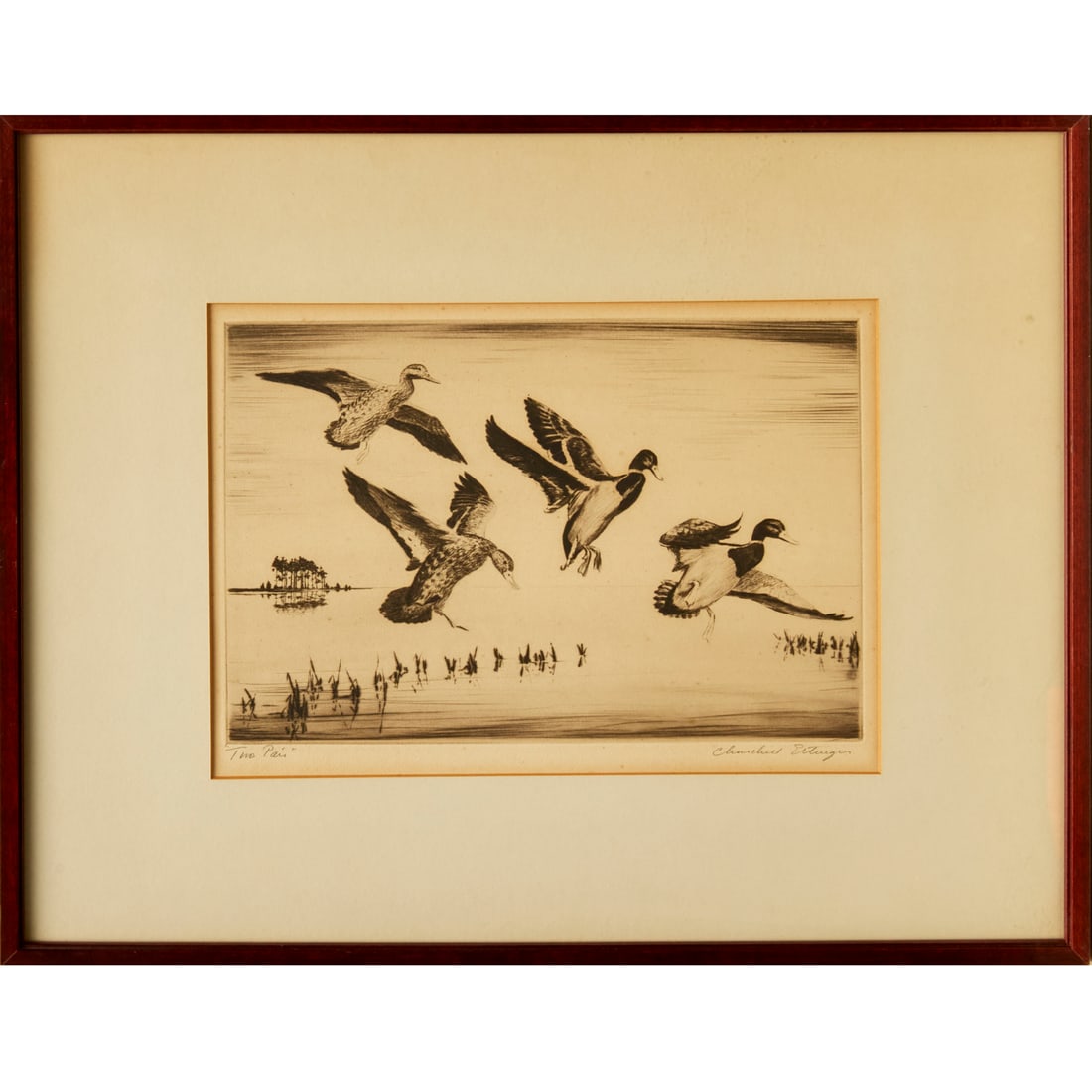 Churchill Ettinger, signed etching (1 of 7)