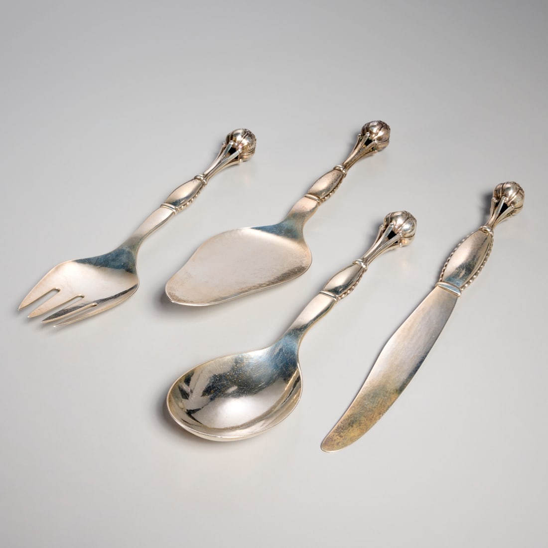 Georg Jensen, (4) piece #38 serving group (1 of 8)