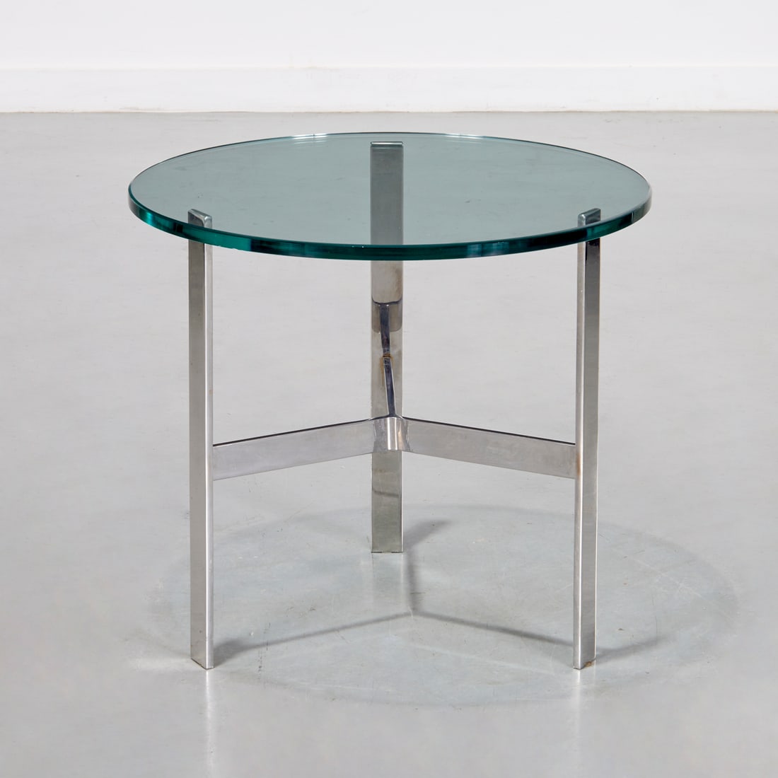 Ward Bennett, aluminum and glass occasional table (1 of 5)