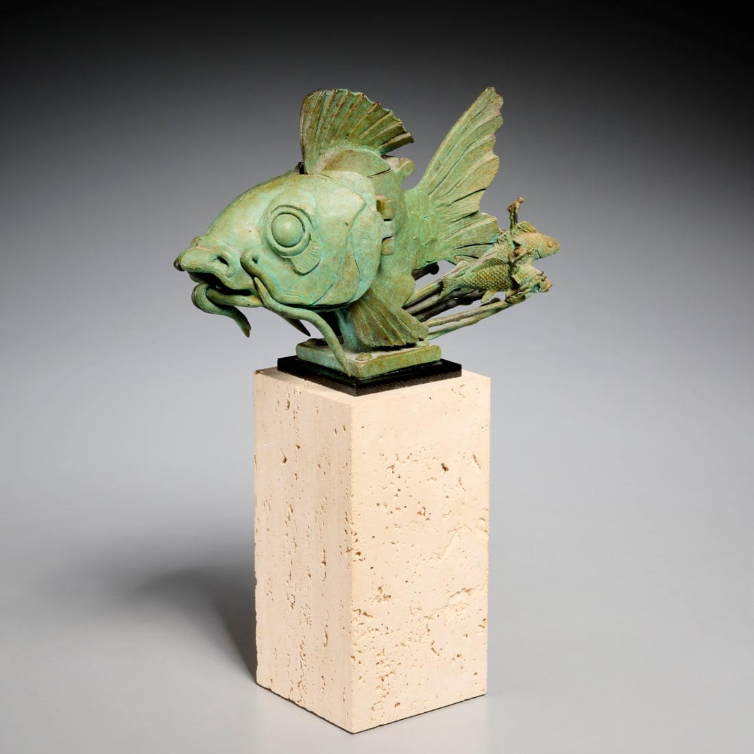 Ted Gall, verdigris bronze sculpture (1 of 8)