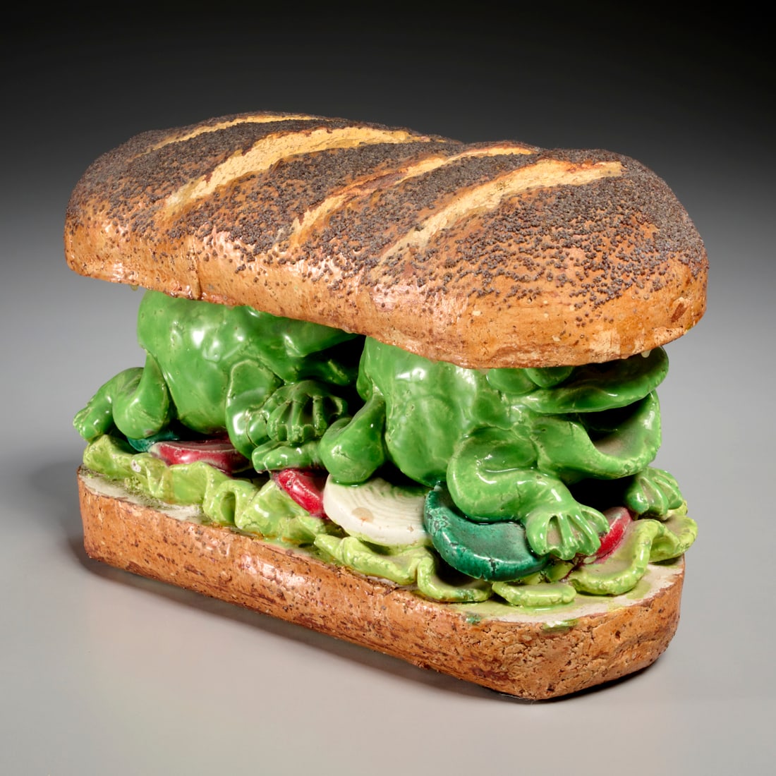 David Gilhooly, glazed clay sculpture, c. 1976 (1 of 5)