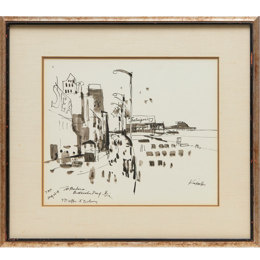 Gundle, pen & ink, dedicated to Barbara Walters (1 of 8)