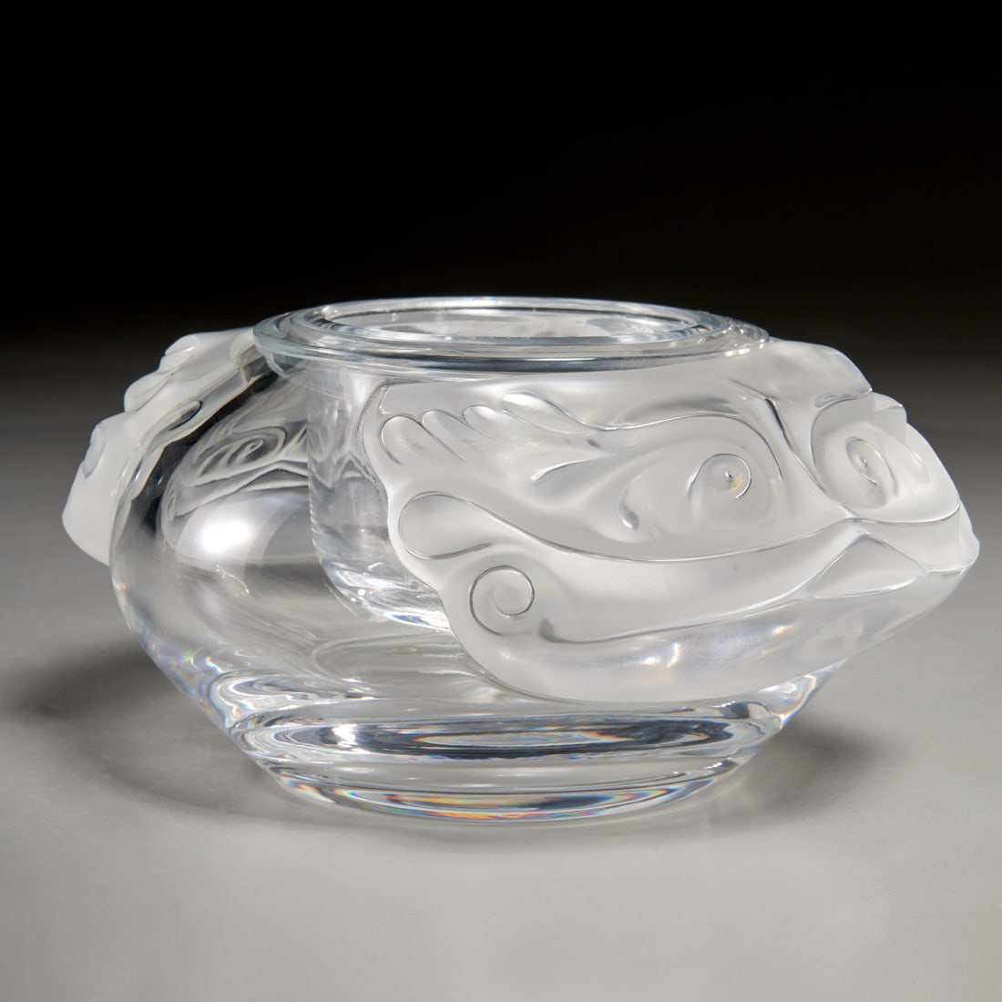 Lalique caviar server, Barbara Walters Coll. (1 of 5)