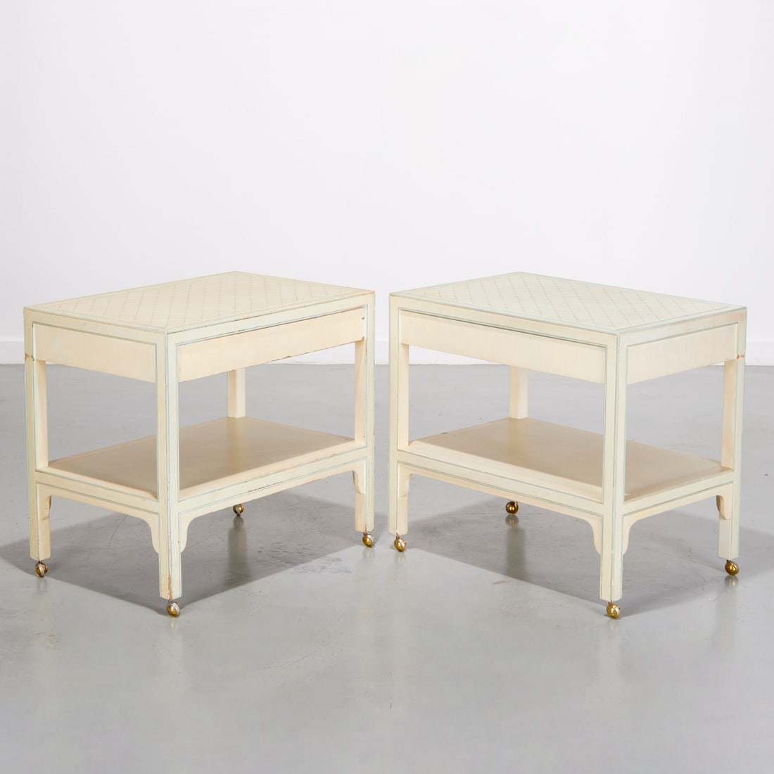 Mario Buatta, pair custom bedside tables (1 of 7)