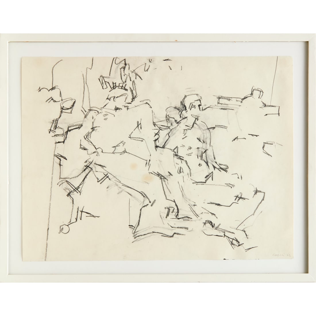 Charles Cajori, charcoal on paper, 1962 (1 of 8)