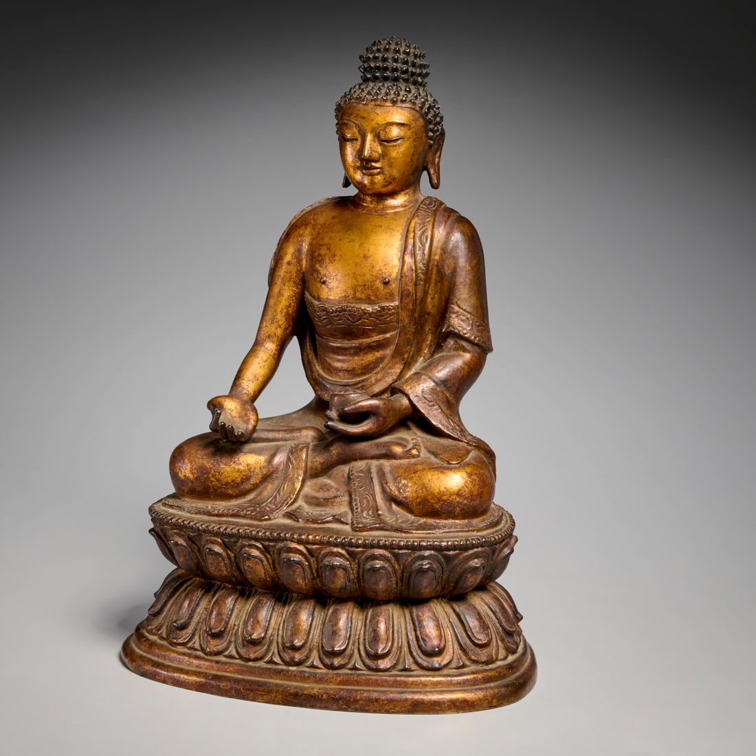Large Chinese bronze Amitabha Buddha (1 of 5)