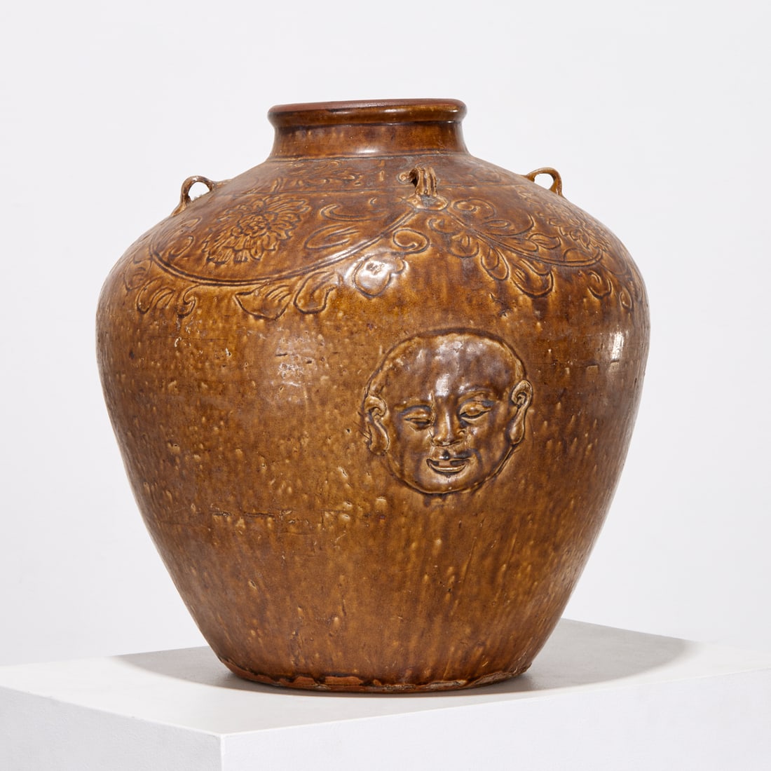 Large Chinese brown glaze Martaban jar (1 of 7)