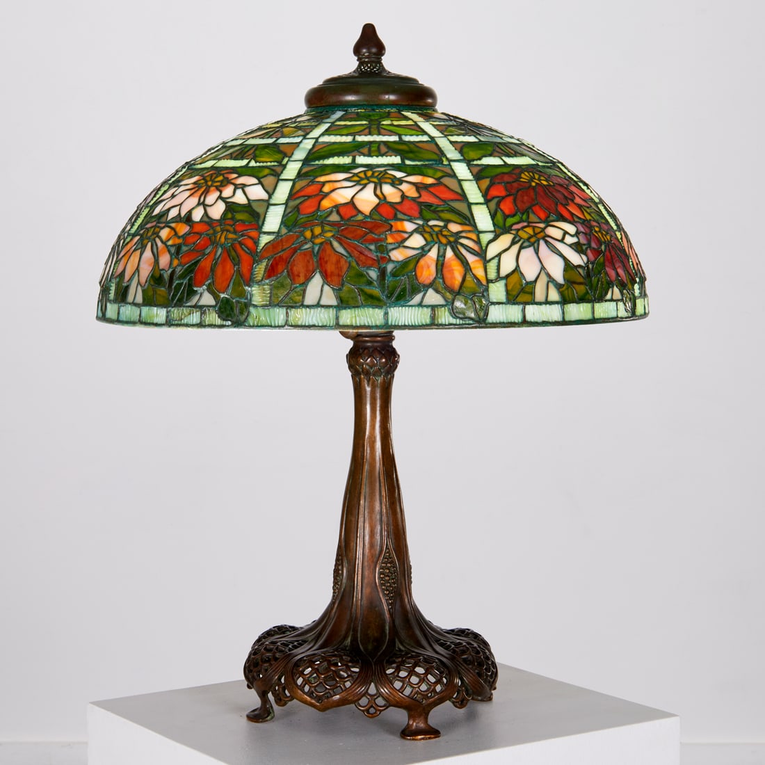 Tiffany Studios, "Double Poinsettia" table lamp (1 of 10)