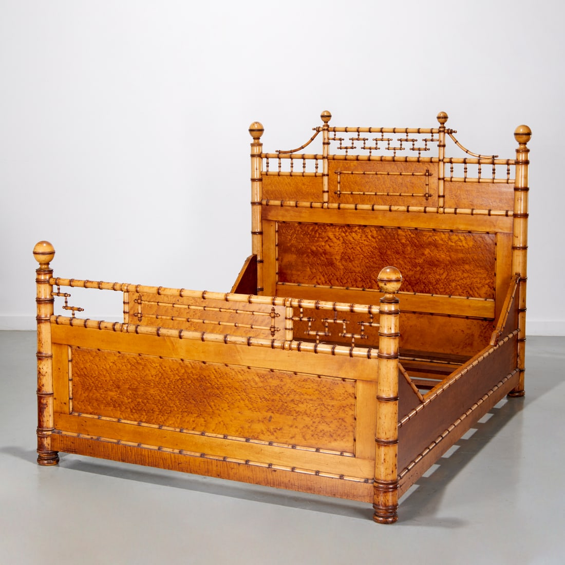 R.J. Horner (attrib.), faux bamboo full bed (1 of 7)
