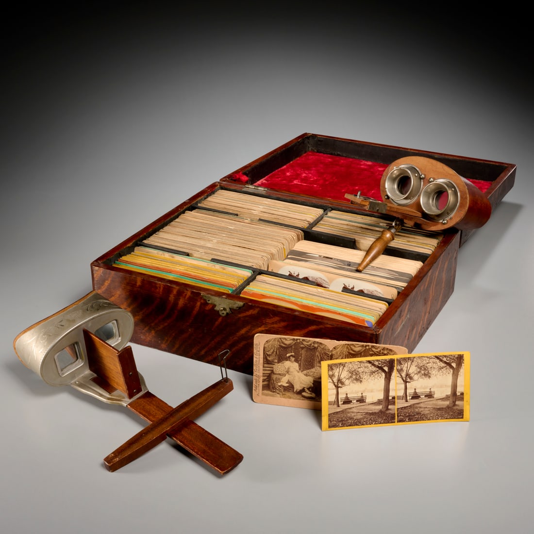 Victorian stereo card collection, approx (150) pcs (1 of 7)