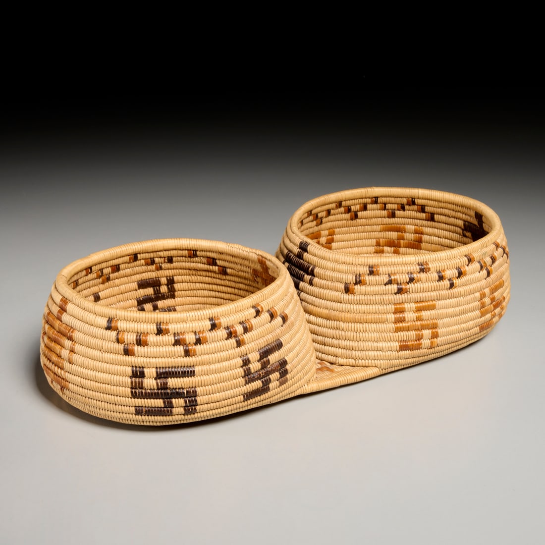 Mary Kintano (attrib), rare Cahuilla double basket (1 of 4)