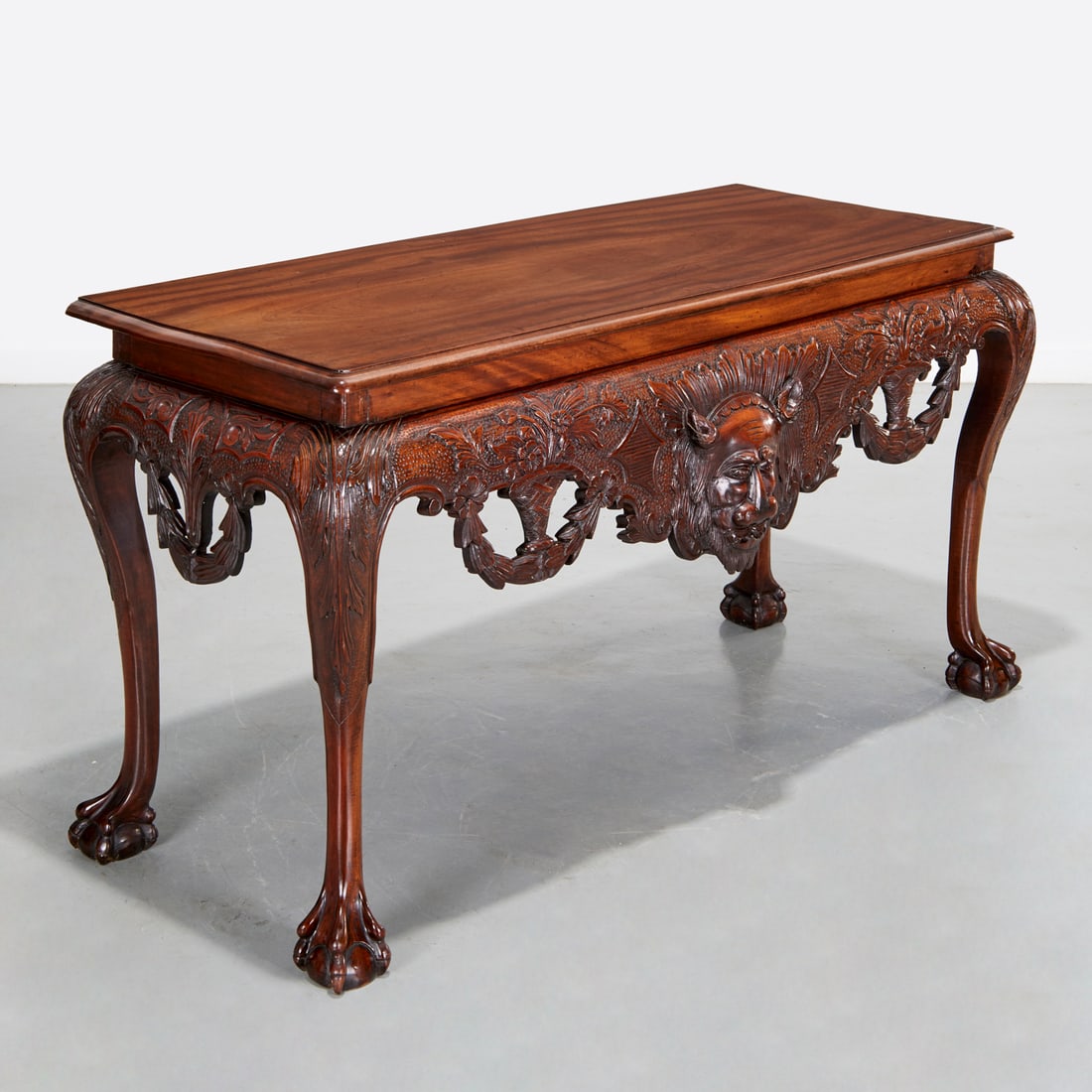 Irish George II style mahogany console table (1 of 7)