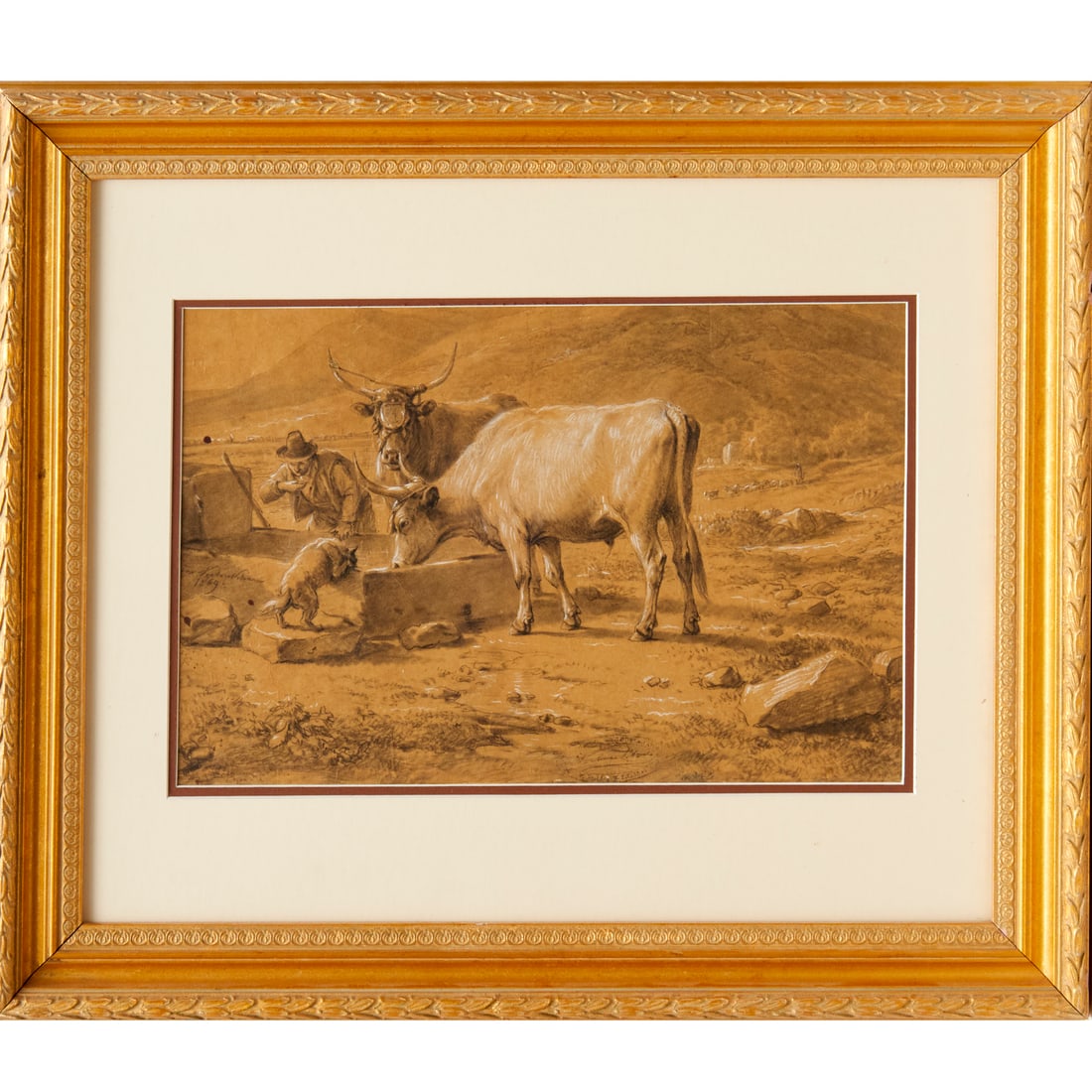 Eugene Verboeckhoven, drawing, 1869 (1 of 10)