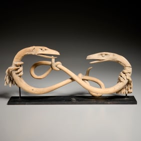 Antique Continental Ouroboros carving