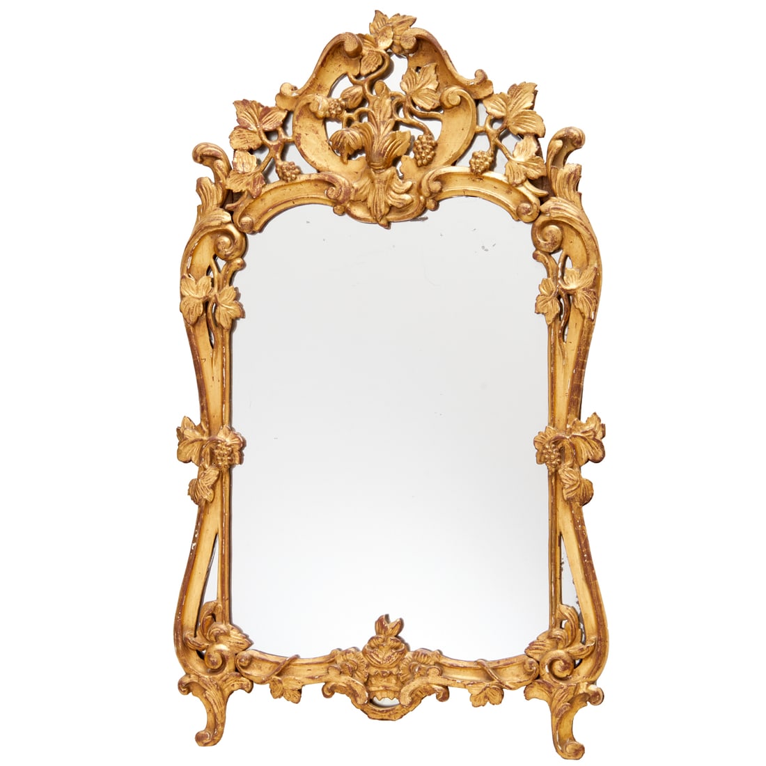 Louis XV/XVI transitional giltwood mirror (1 of 6)