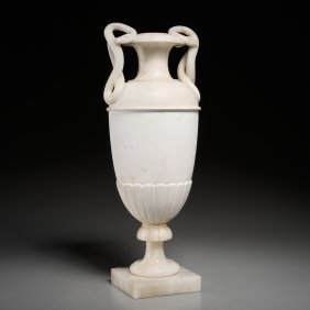 Italian alabaster lamp, Barbara Walters Coll.