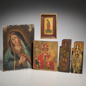 Group Greek and Russian Orthodox Icons
