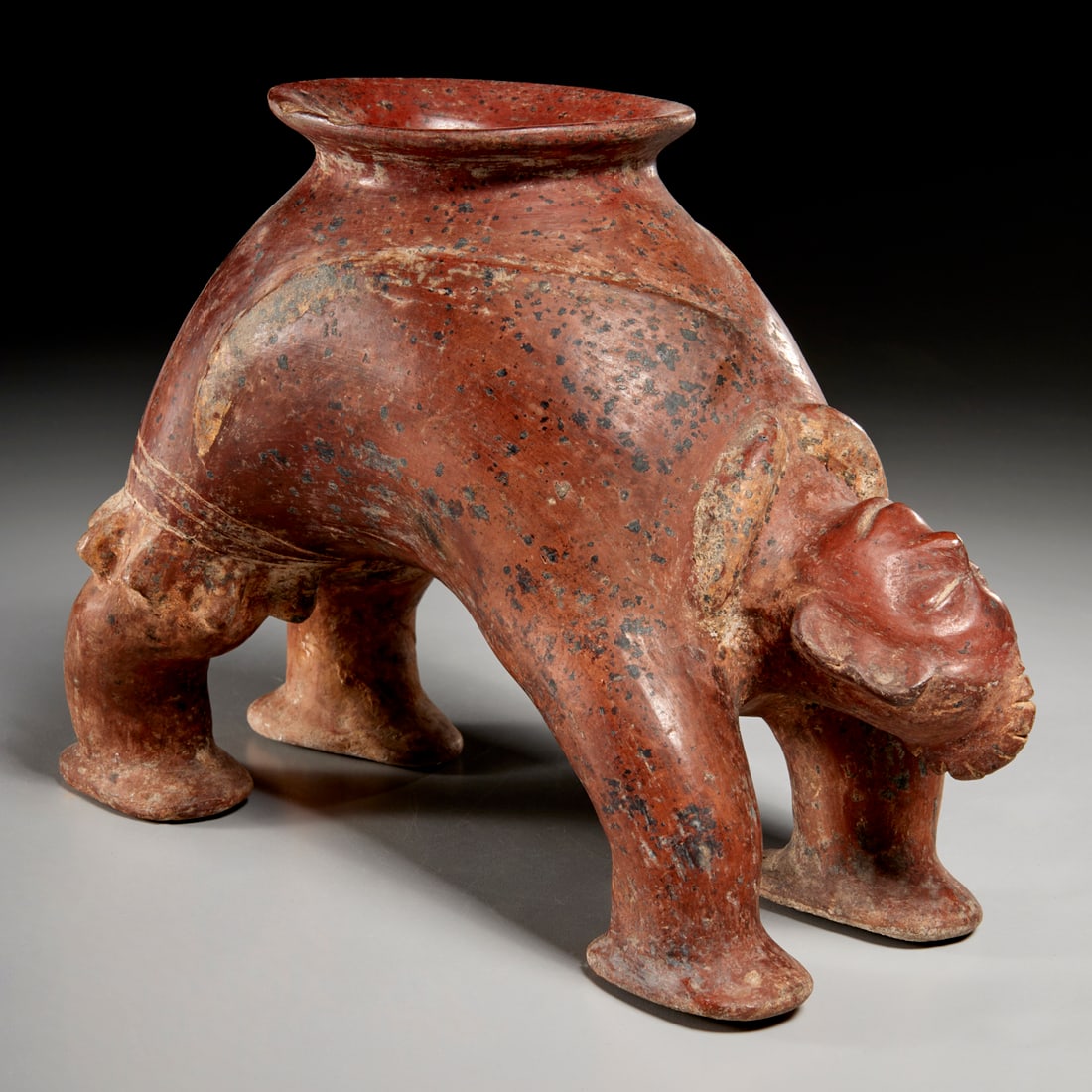 Pre-Columbian style Colima redware acrobat vessel (1 of 6)