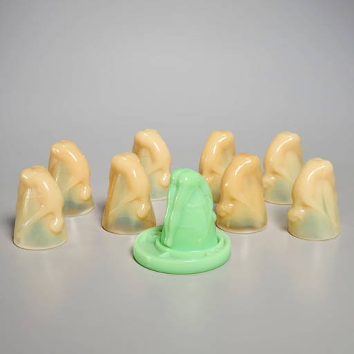 Set (8) Art Deco "bottoms Up" Tumblers