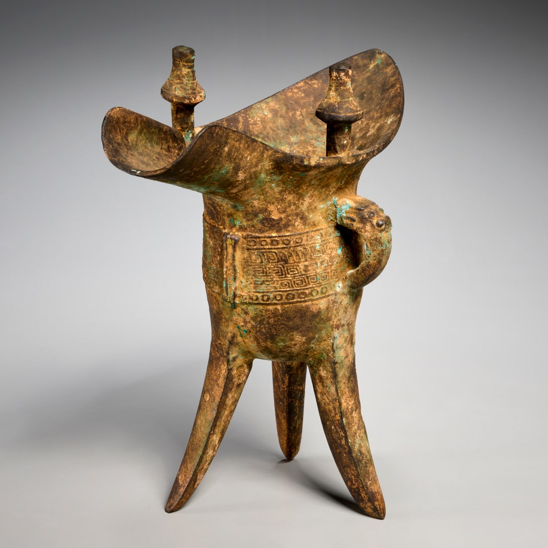 Chinese archaic style 'jue' ritual vessel (1 of 6)