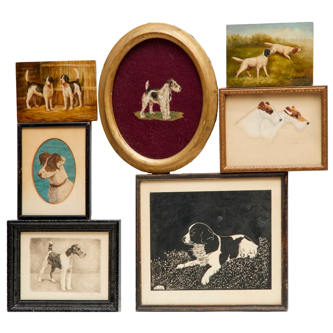 American, School, group dog themed artworks (1 of 9)