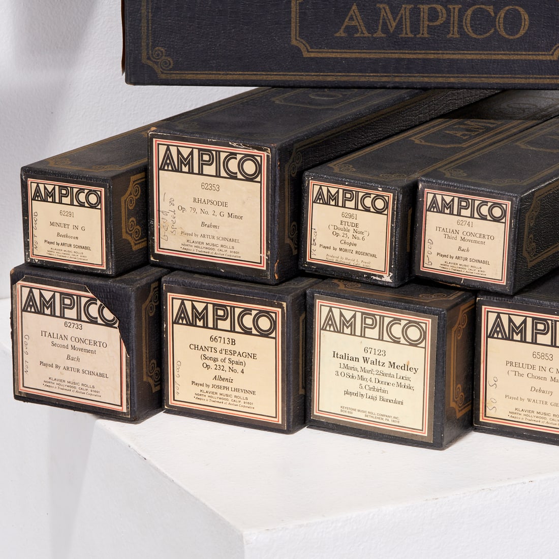 Collection Ampico player piano music rolls (1 of 6)