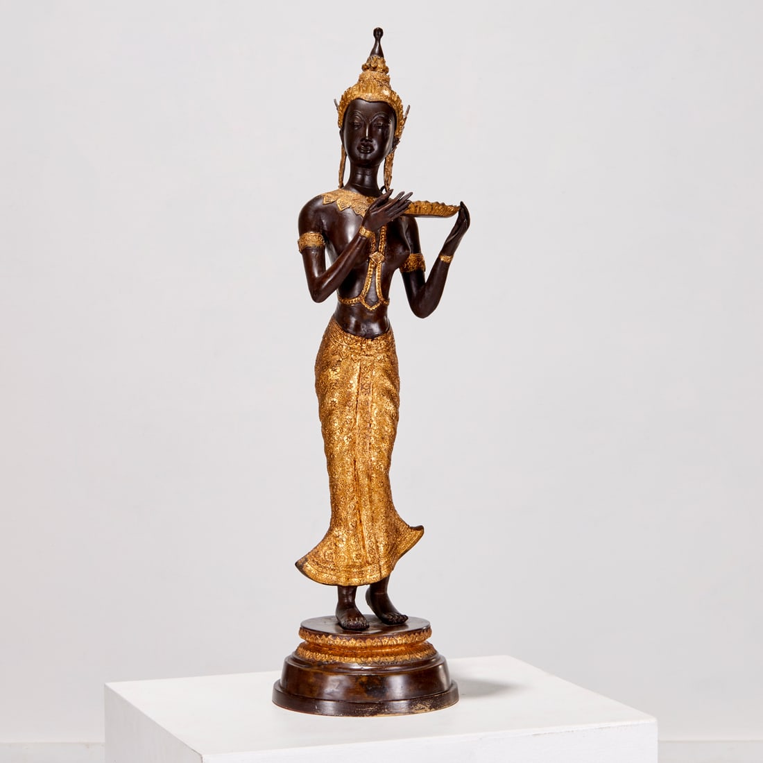 Large Thai gilt metal female figure (1 of 8)