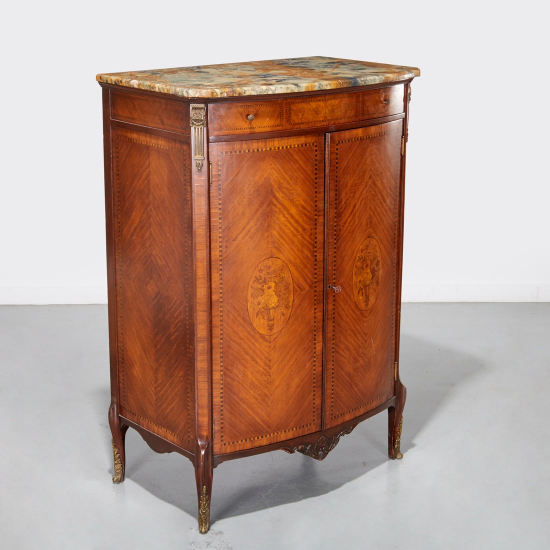 Louis XV style inlaid chifferobe (1 of 9)