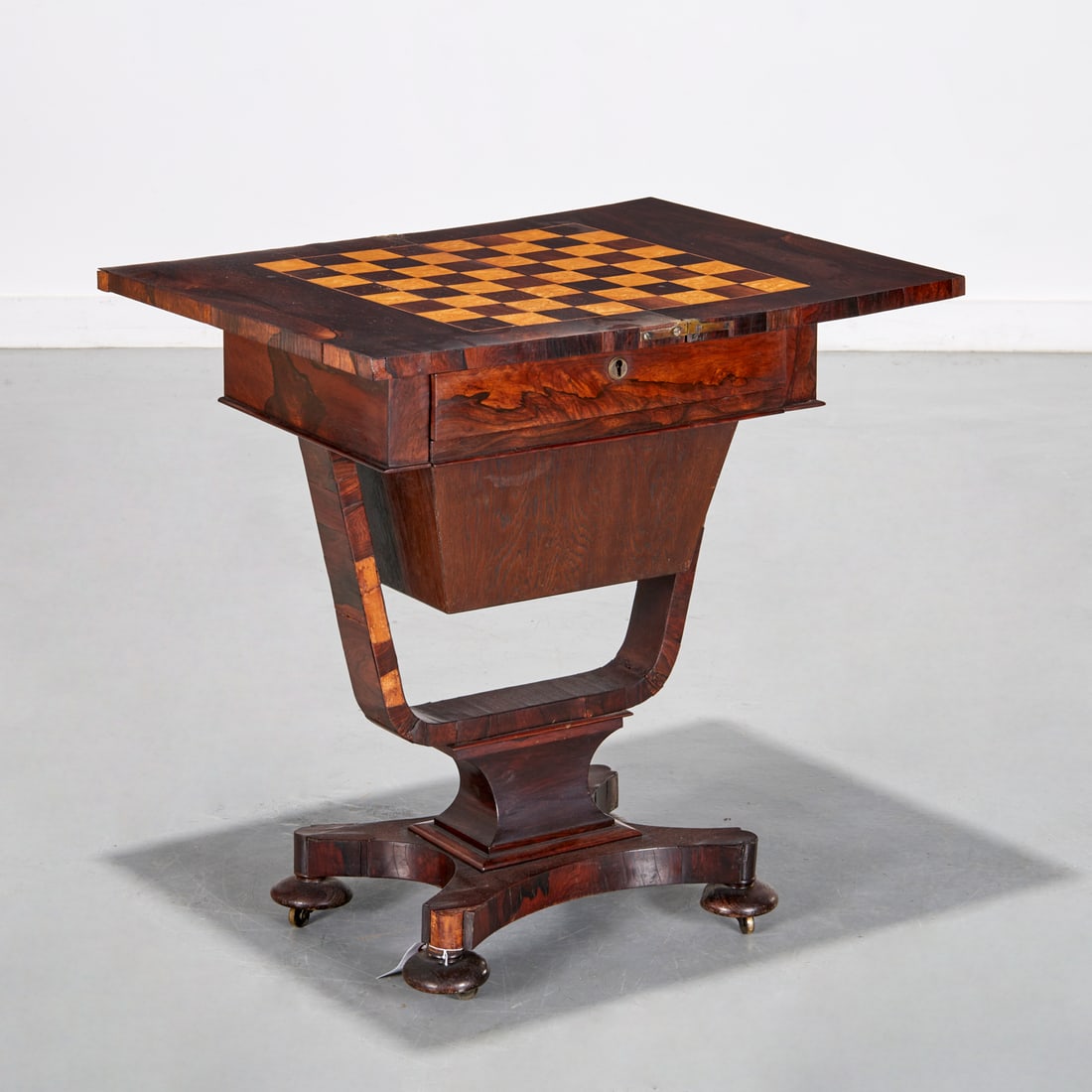 Late Regency rosewood work/games table (1 of 9)