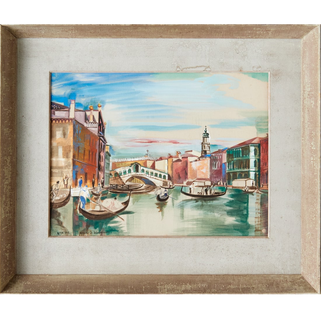 Henry de Waroquier, watercolor on board (1 of 8)