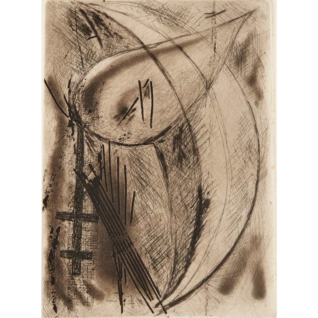 Bill Jensen, intaglio, 1983-84: Bill Jensen, intaglio, 1983-84, Bill Jensen (American, b. 1945), "Studio", pencil signed, dated and numbered "13/30" on verso, published by Universal Limited Art Editions, embossed logo lower left, lo