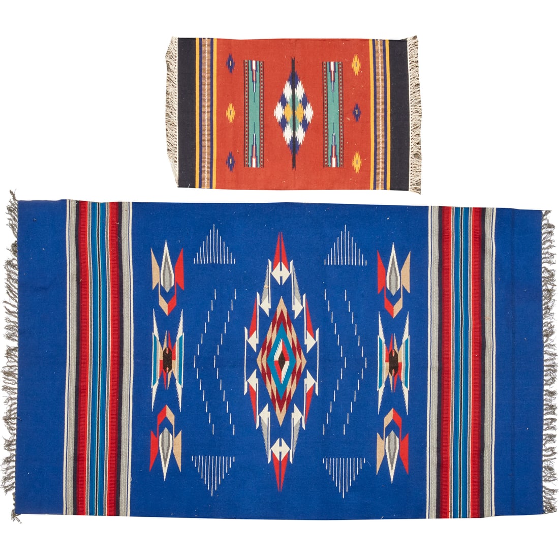Southwestern Saltillo area rug and mat (1 of 9)