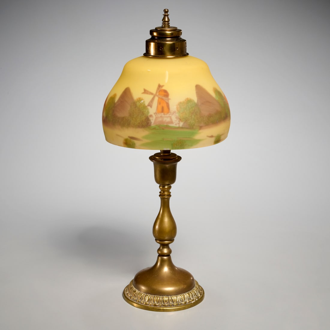 Pairpoint reverse painted candlestick lamp (1 of 7)