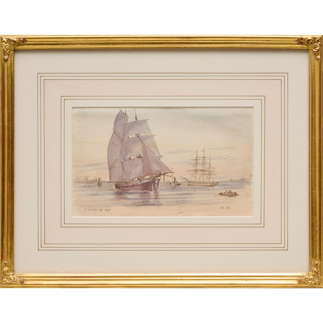 American School, watercolor, Charleston, 1859 (1 of 7)