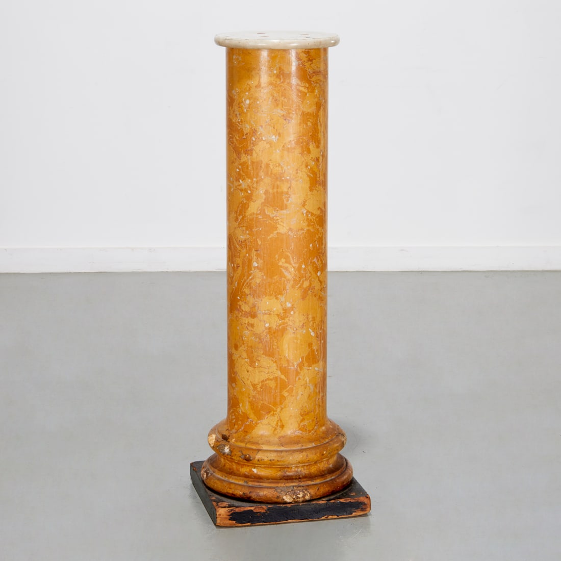 Antique Italian scagliola column pedestal (1 of 6)