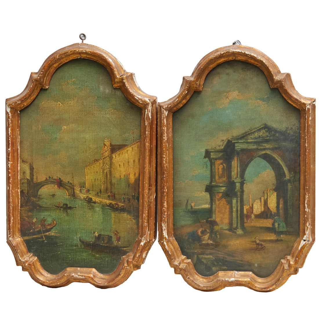 Italian School, (2) oil paintings, Venice (1 of 6)