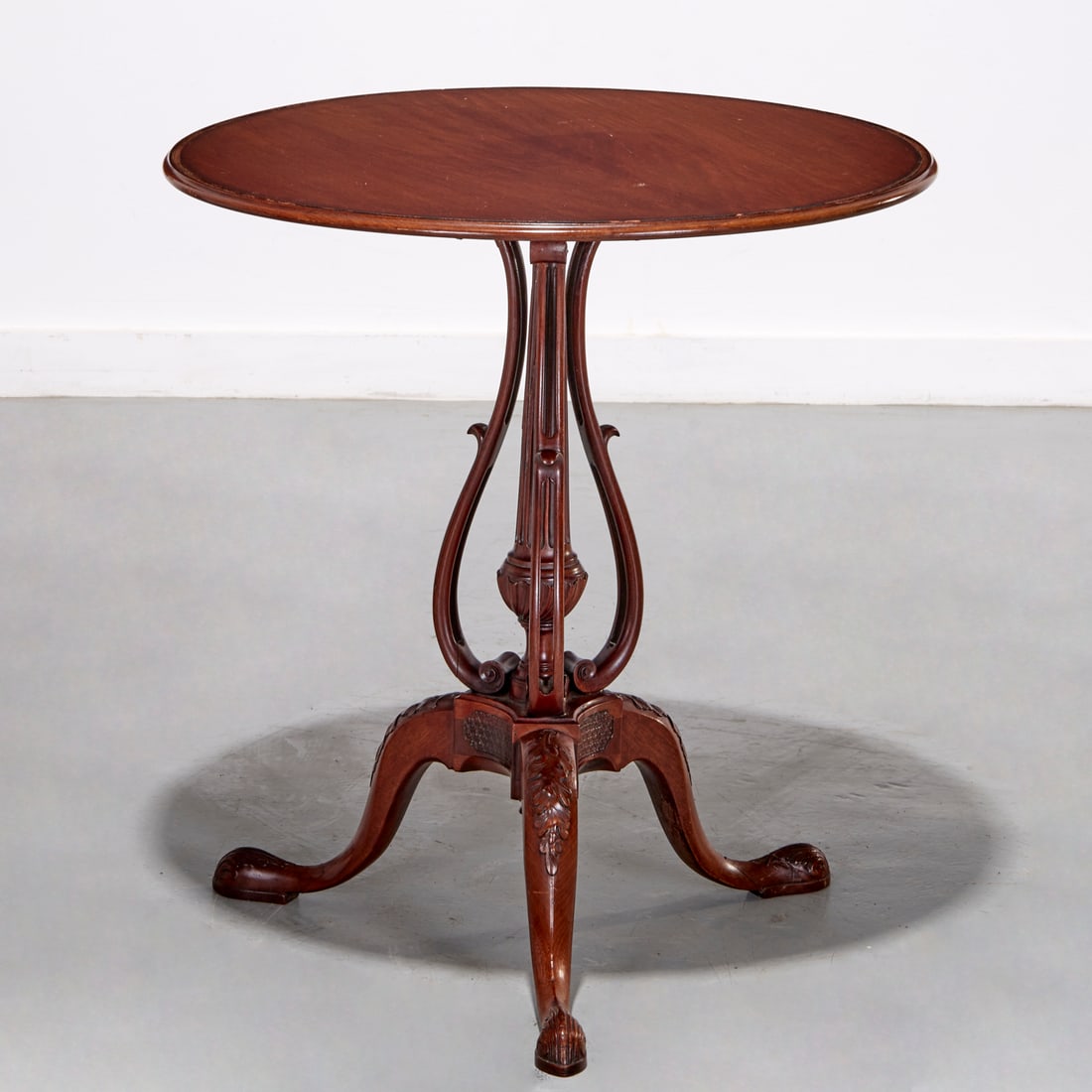 George III carved mahogany & Padouk tripod table (1 of 8)