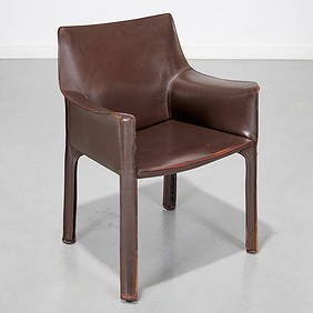 Mario Bellini, brown leather CAB chair (1 of 8)